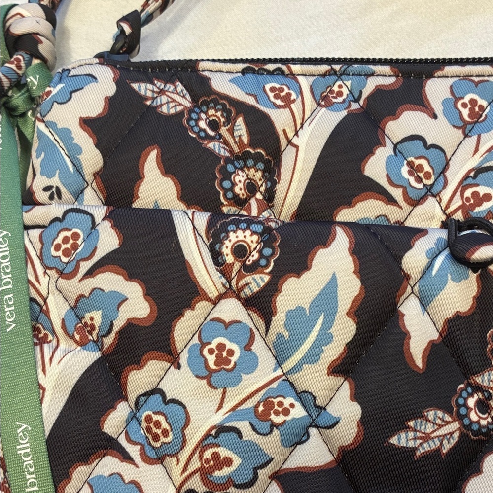 Vera Bradley NWT Original Hipster Light Blue Floral Quilted Crossbody Bag - Picture 6 of 16